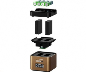 Hahnel PROCUBE 2 dupla t&ouml;ltő (Olympus) (1000 574.0)